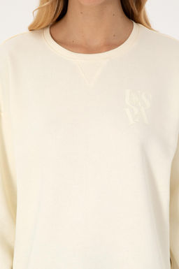 Kad_n Krem Sweatshirt - U.s. polo assn фото 6