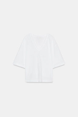 V-NECK T-SHIRT - Zara фото 17