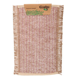 Цена за 2 шт. Салфетка на стол 30*45см "Бохо" плетеная розовая