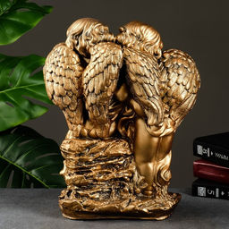 Фигура гипс Ангел и Фея стоя, бронза, 20?30?36 см