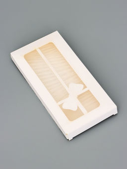 Цена за 5 шт. Подарочная коробка под плитку шоколада, с вырубным окном, «Бант», 17.1×8×1.4 см