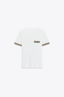 METALLIC THREAD T-SHIRT - Zara фото 4