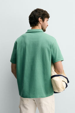 POLO REGULAR FIT ESTRUCTURA / Verde fuerte - Zara фото 3