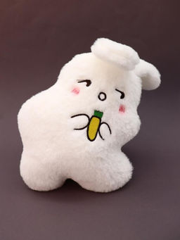 Мягкая игрушка "Crooked Rabbit with a Carrot", 20 см