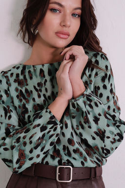 Блуза прямого силуэта с вырезом лодочка - Martichelli фото 45