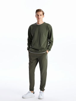 Bisiklet Yaka Uzun Kollu Erkek Sweatshirt