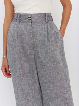 Брюки палаццо TR033_GRMG/Серый меланж