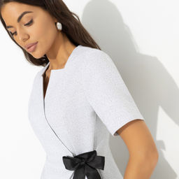 Костюм с юбкой приталенного силуэта Актуально сегодня (2 в 1 gray) - Charutti фото 3