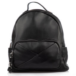 6157 black, женский кожаный рюкзак Barcelo Biagi