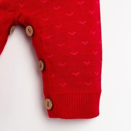 Комбинезон вязаный Крошка Я Санта рост 68-74 см  фото 4