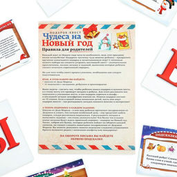 Квест-игра по поиску подарка «Чудеса на Новый год», новогодняя, 11 подсказок, письмо, 5+