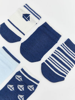 Desenli Erkek Bebek Patik ?orap 5li