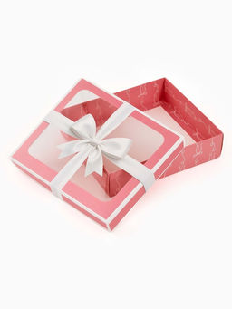 Цена за 2 шт. Коробка подарочная Розовый бант, 23.5?20.5?5.5 см