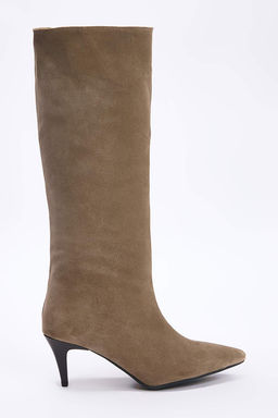 Camel Kad?n Hakiki Deri Premium Kad?n 7 cm Topuklu Cizme TAKAW26CZ00030