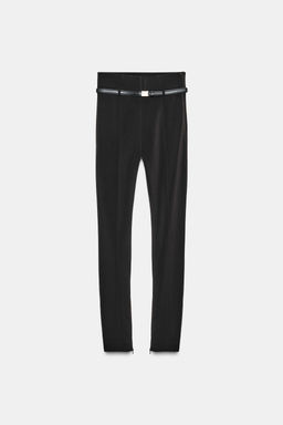 HIGH-WAIST LEGGING TROUSERS WITH BELT - Zara фото 6