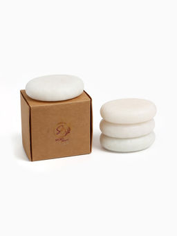 Камни для СПА 6×8 белый мрамор, 4 шт.