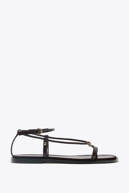 LEATHER THIN STRAPPY SANDALS - Zara фото 12