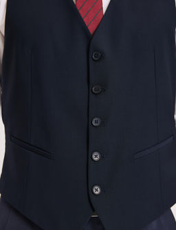 Lacivert Slim Fit Yelek