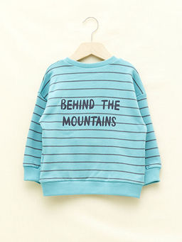 Bisiklet Yaka Uzun Kollu ?izgili Erkek Bebek Sweatshirt - Waikiki фото 3