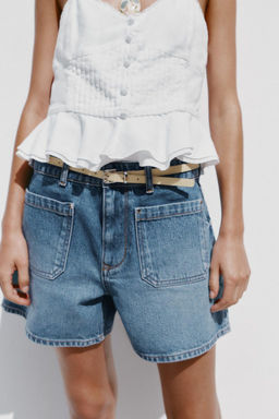 Z1975 DENIM SHORTS WITH BELT - Zara фото 2