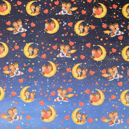 Цена за 10 шт. Бумага упаковочная глянцевая Любовная парочка, 70 х 100 см - UPAK LAND фото 4