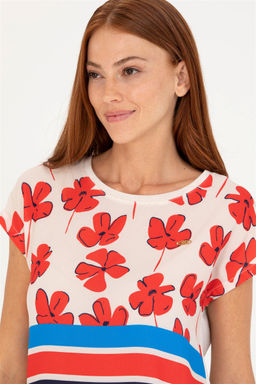 U. S. Polo Assn Женская кремовая футболка с круглым вырезом - U.s. polo assn фото 10