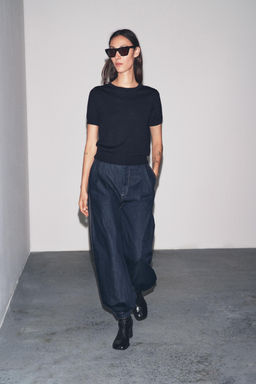 100% WOOL SHORT SLEEVE TOP - Zara фото 8