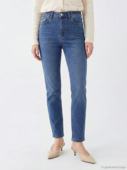 Mom Fit Kad?n Jean Pantolon