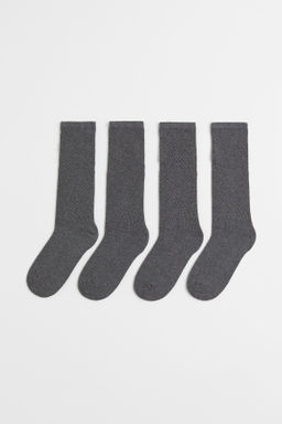 Pack de 4 calcetines escolares a la rodilla