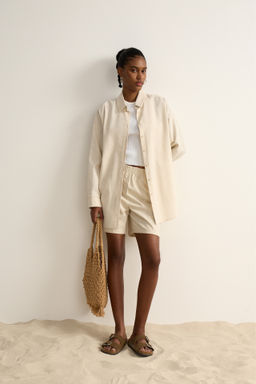 Шорты изо льна на резинке - Mollis фото 3