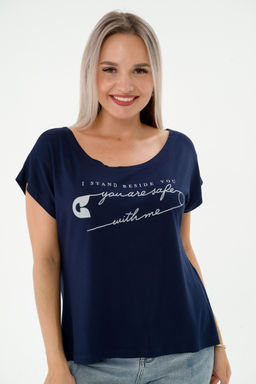 Футболка женская из вискозы Лирика синий You are safe - Амадэль фото 14