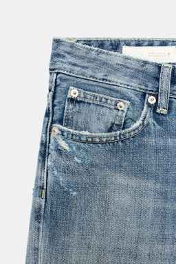 TRF HIGH-WAIST STRAIGHT JEANS WITH SHINY DETAILS - Zara фото 15