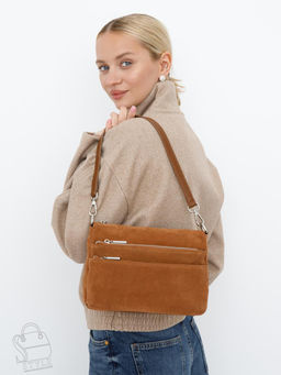 Сумка женская кожаная 8269PEF brown Polina&Eiterou  в Новосибирске