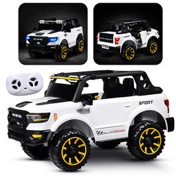 Электромобиль детский "Крутой внедорожник" (цвет белый)