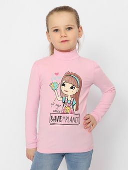 CRB wear/CWKG 63306-27-336 Водолазка для девочки,розовый/Ex.Cherubino