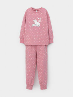 К 1581/24/розовый зефир,сердечки пижама дет