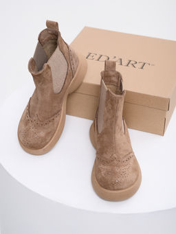 Челси EDART 332.927ka.Серо-коричневая замша/байка