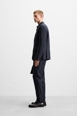 100% LINEN SUIT TROUSERS - Zara фото 11