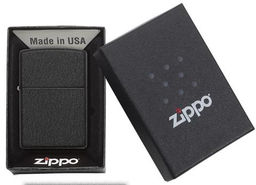 Зажигалка ZIPPO с черным покрытием с кракелюром | Classic Black Crackle 236  фото 5