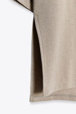 WASHED EFFECT INTERLOCK T-SHIRT - Zara фото 13