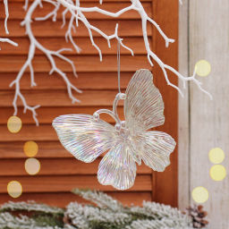 Цена за 2 шт. Подвеска "Сказочная бабочка" 10*11 см, Белый