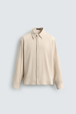 CAMISA RELAXED FIT TEXTURA IRREGULAR / Beige vigor? - Zara фото 7