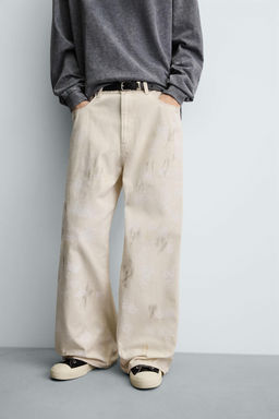ABSTRACT PRINT TEXTURED TROUSERS - Zara фото 6