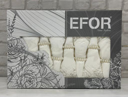 Скатерть EFOR KDK SET 160*220 8 салфеток- крем KREM