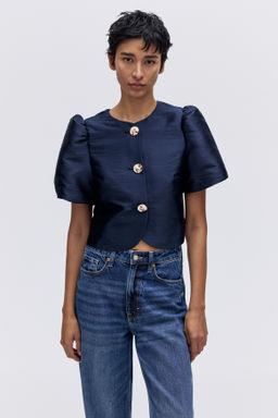 Blusa con manga puffy - H&m фото 7