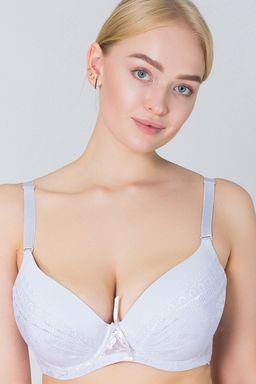 Бюстгальтер Чашка E белого цвета больших размеров