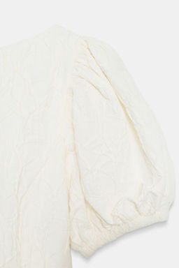 VESTIDO CORTO GLOBO JACQUARD / Crudo - Zara фото 8