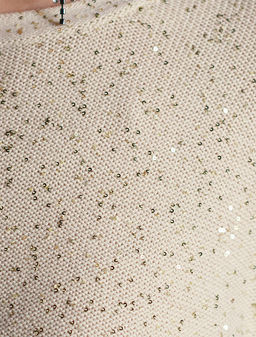 Джемпер из хлопковой пряжи с пайетками - Vilatte фото 5