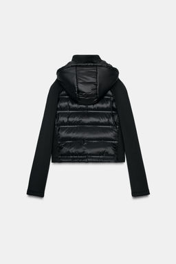 DETACHABLE HOOD QUILTED JACKET - Zara фото 13