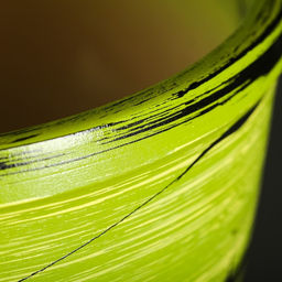 Горшок для цветов «Листья», керамический, с поддоном, 8 л, ярко-зелёный с рисунком